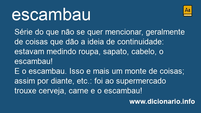 Significado de escambau