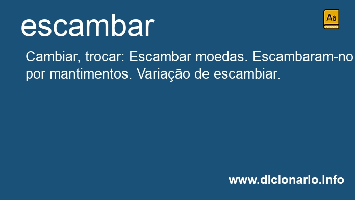 Significado de escambavam