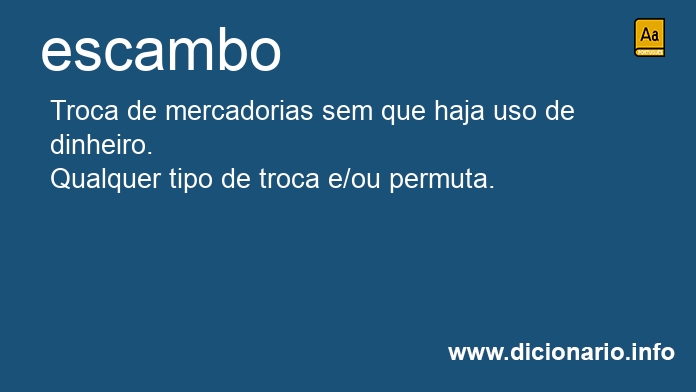 Significado de escambo