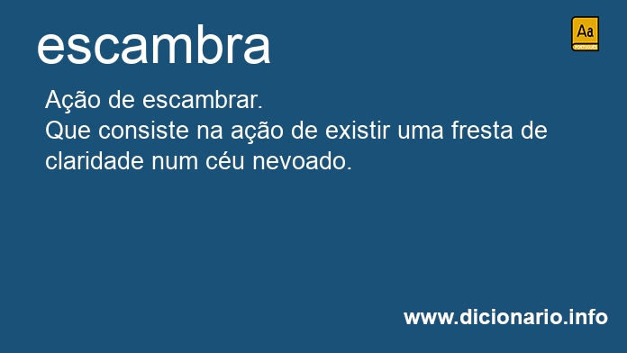 Significado de escambra