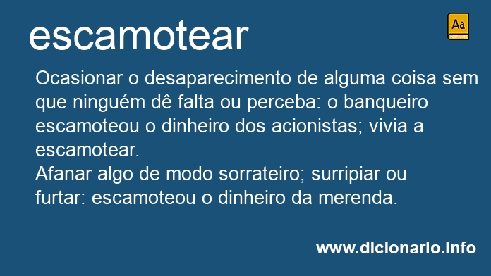 Significado de escamotearei