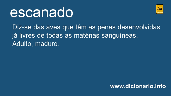 Significado de escanado