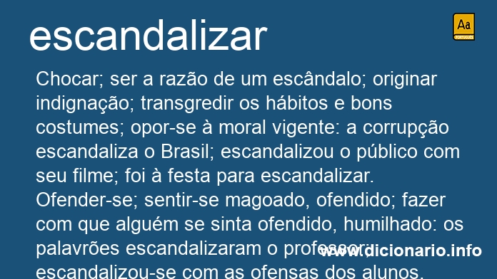 Significado de escandalizam