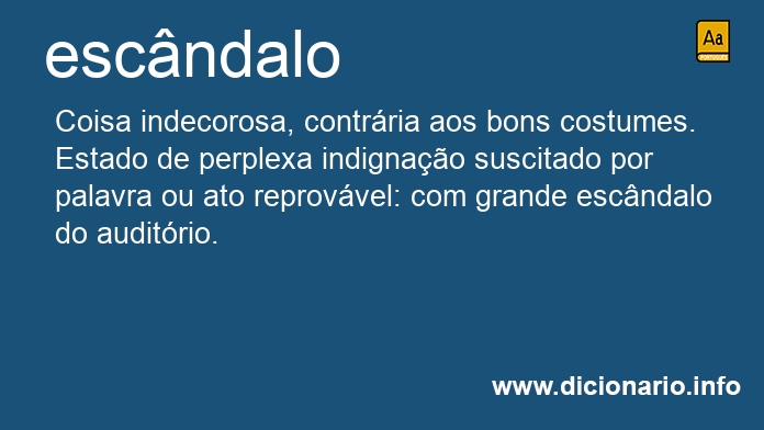 Significado de escndalo