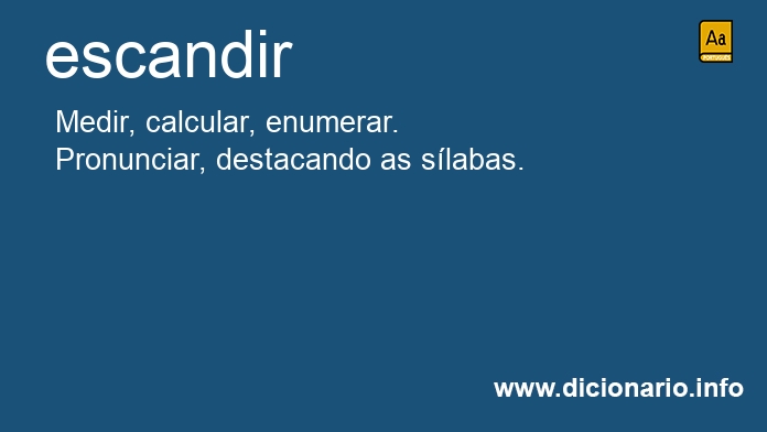 Significado de escandir