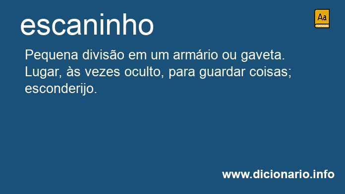 Significado de escaninhos