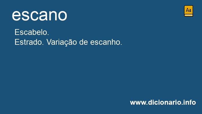 Significado de escanos