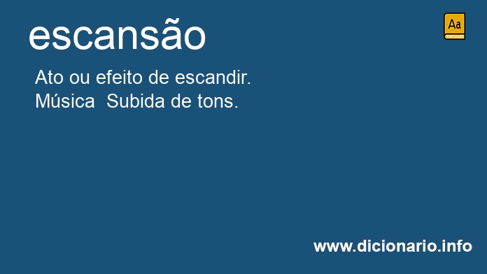 Significado de escanso