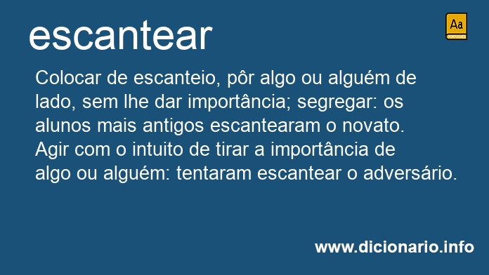 Significado de escanteando