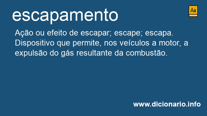Significado de escapamento