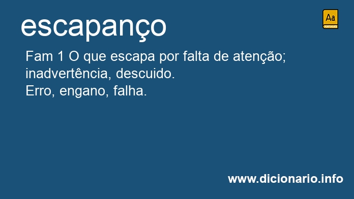 Significado de escapano