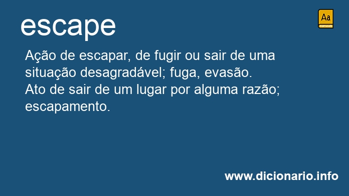 Significado de escape