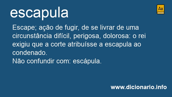 Significado de escapula