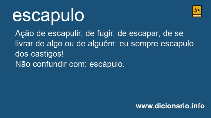 Significado de escapulo