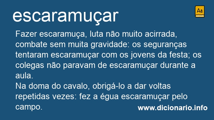 Significado de escaramuar