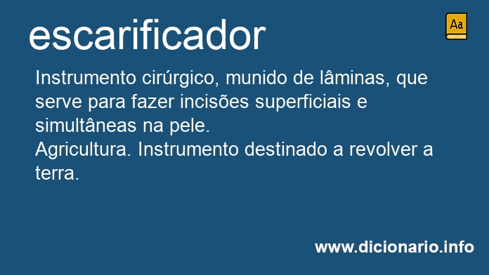 Significado de escarificador