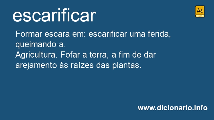 Significado de escarificar