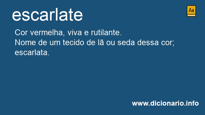 Significado de escarlate