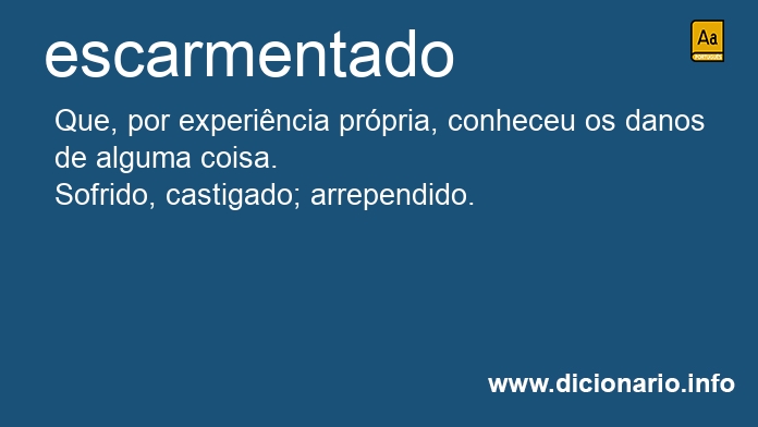 Significado de escarmentados