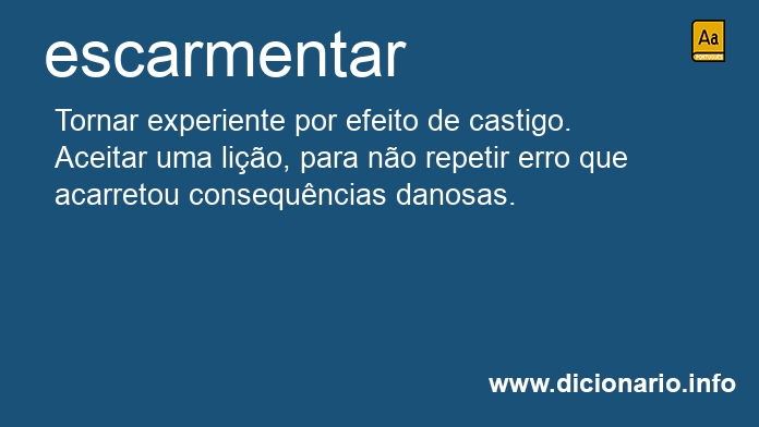 Significado de escarmentsseis