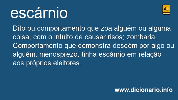 Significado de escrnia