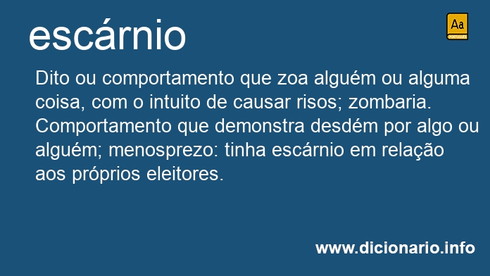 Significado de escrnio
