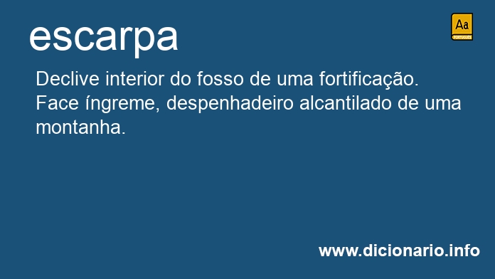 Significado de escarpa