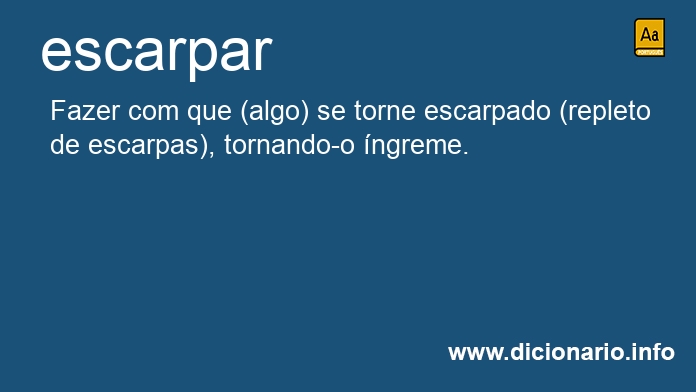 Significado de escarpava