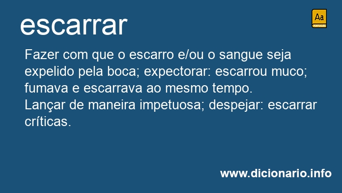 Significado de escarrai