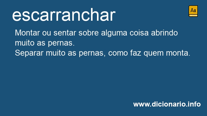 Significado de escarranchar