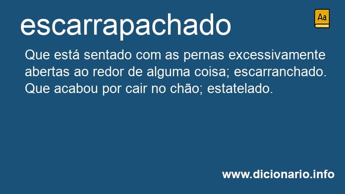 Significado de escarrapachado