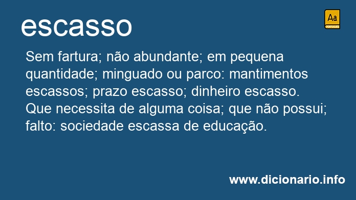 Significado de escassa