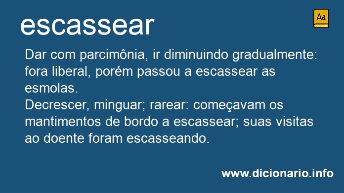 Significado de escasseais