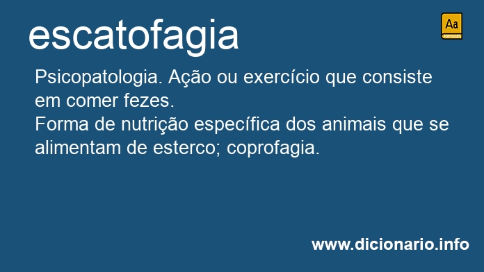 Significado de escatofagia