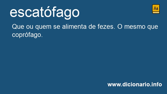Significado de escatfago
