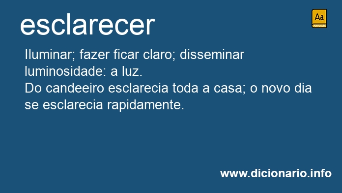 Significado de esclarecer