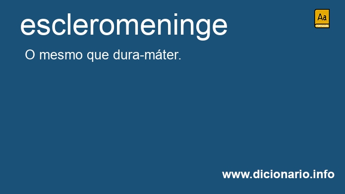 Significado de escleromeninge