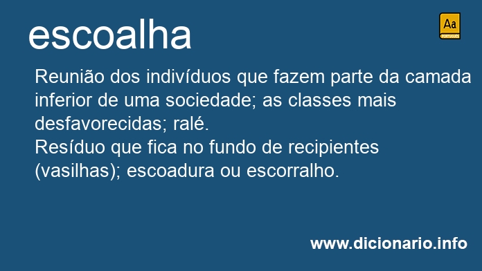 Significado de escoalha