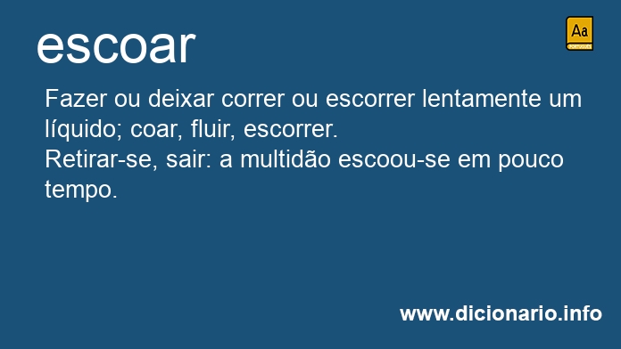 Significado de escoars