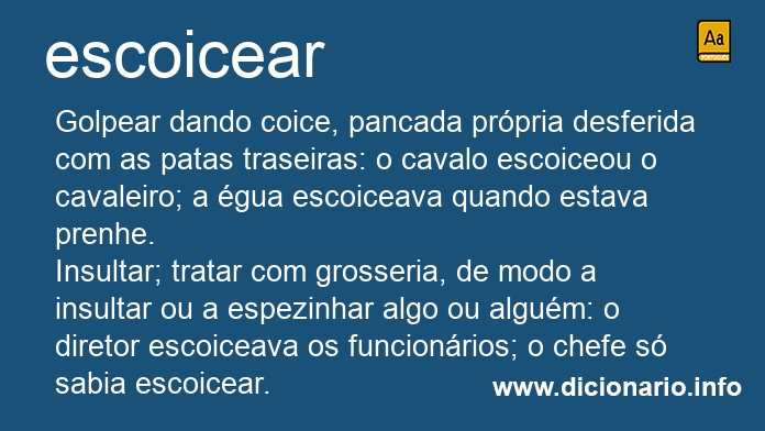 Significado de escoiceara
