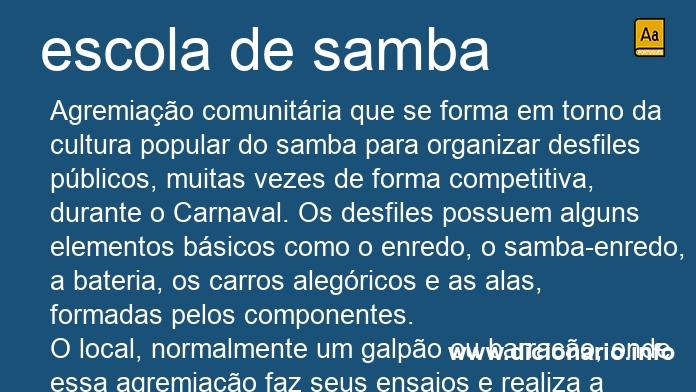 Significado de escola de samba