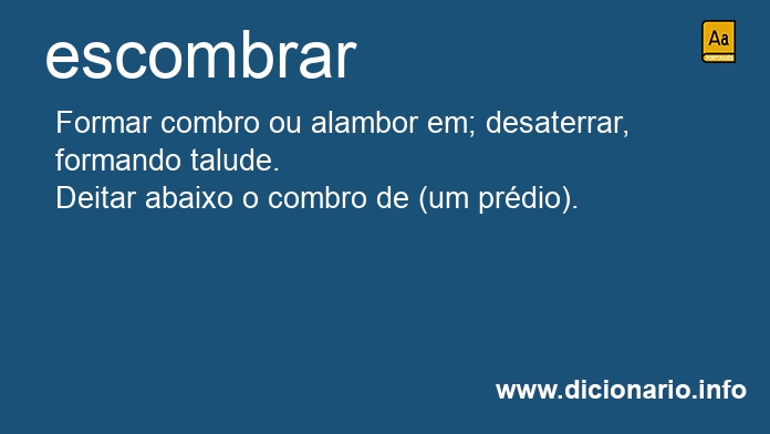 Significado de escombrar