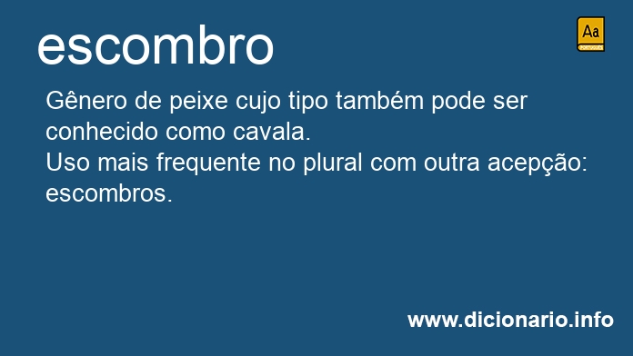 Significado de escombro