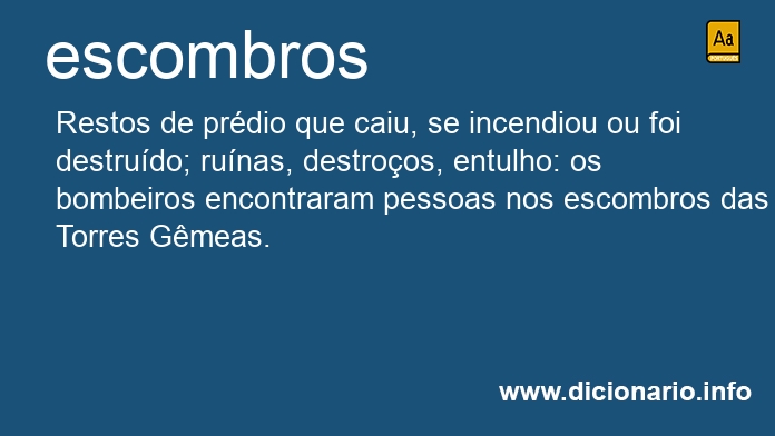 Significado de escombros