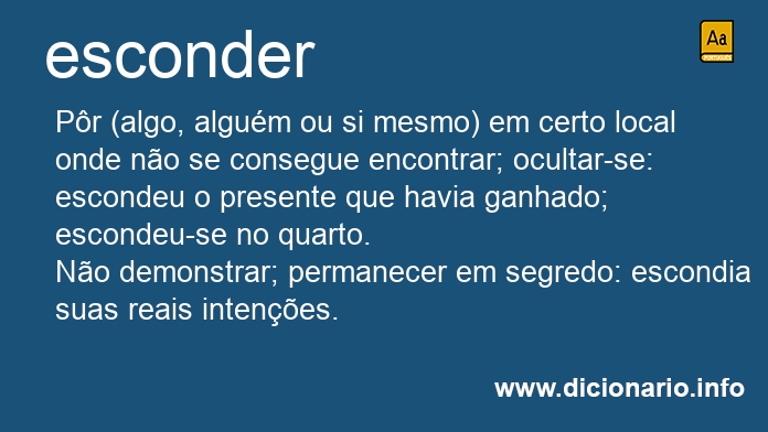 Significado de escondendo