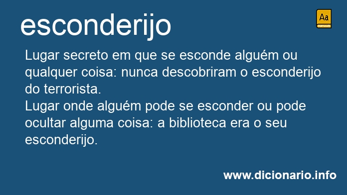 Significado de esconderija