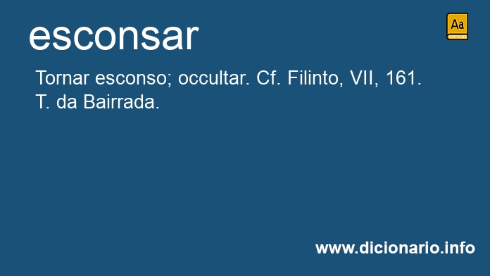 Significado de esconsar