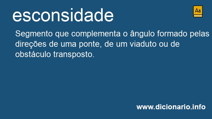 Significado de esconsidade