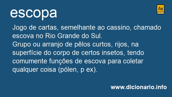 Significado de escopa