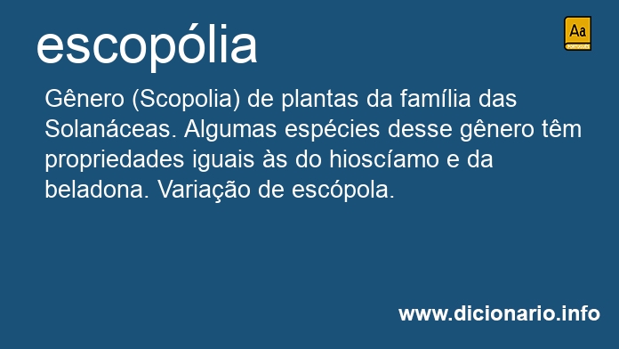 Significado de escoplia